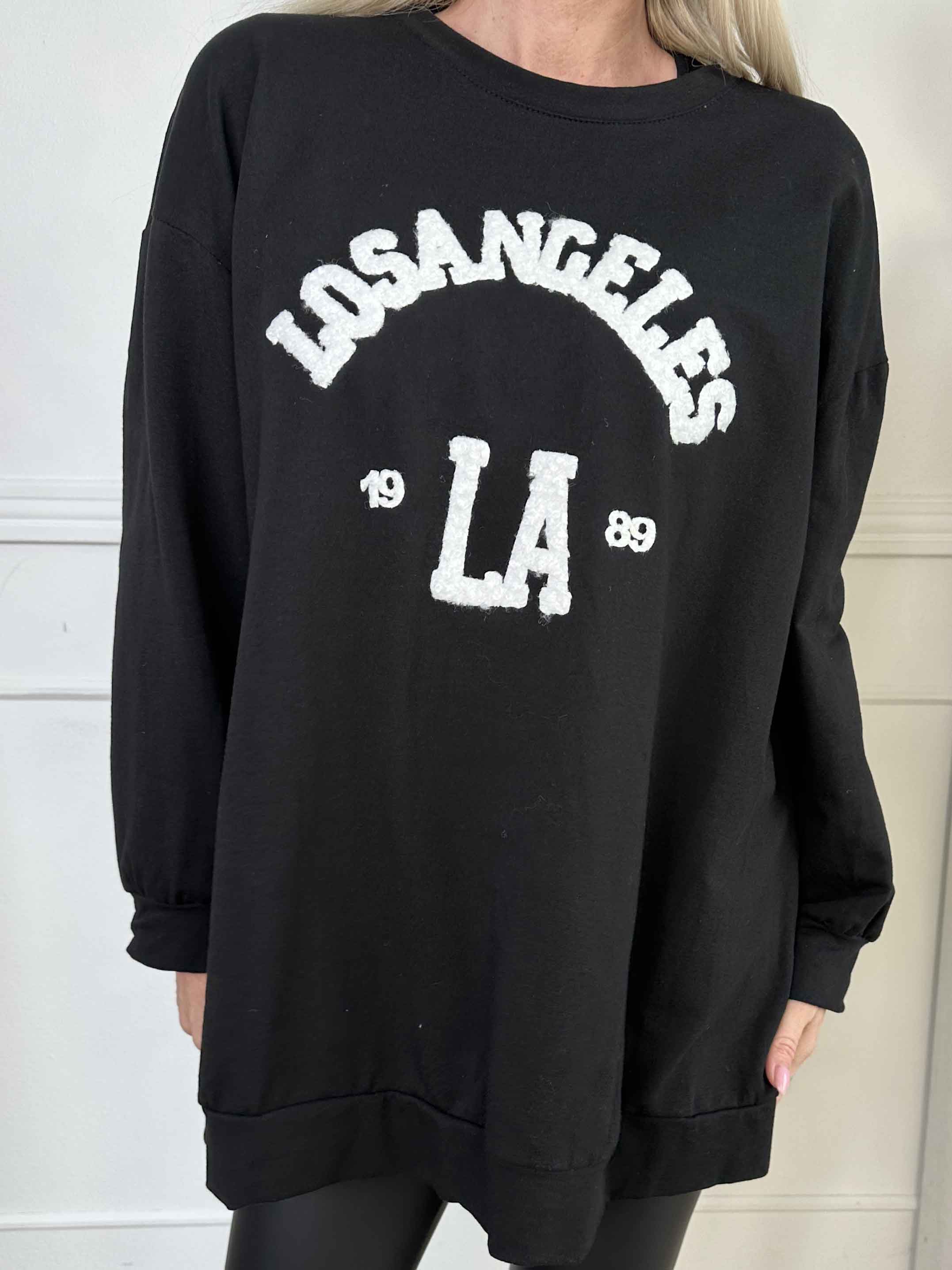 Magnolia - Joggingbluse med LA skrevet med plys